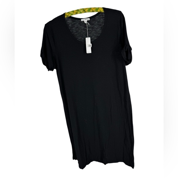 NWT STANDARD JAMES PERSE $165 Rolled Sleeve T-Shirt Dress in Black size 3 large - Picture 4 of 7